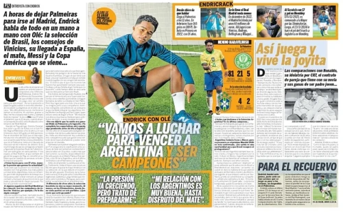 আর্জেন্টিনাকে নিয়ে যে মন্তব্য করলেন ব্রাজিলের ‘বিস্ময় বালক’ এনদ্রিক 