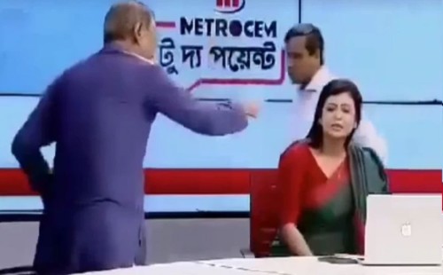 উপস্থাপিকা দীপ্তির সঙ্গে টকশো শেষেও তর্কে জড়িয়েছিলেন বিচারপতি মানিক 