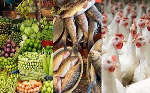 কমেছে সবজি ও ডিমের দাম, চড়া মাছ-মুরগির 