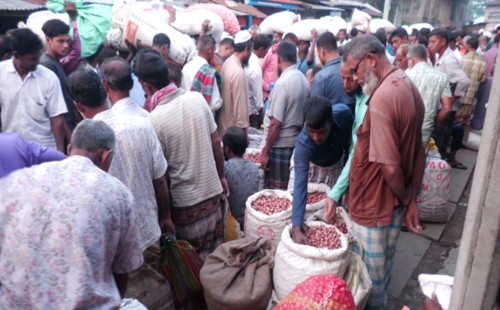সরবাহ বাড়ায় নাটোরে কেজিতে পেঁয়াজের দাম কমেছে ২০ টাকা 