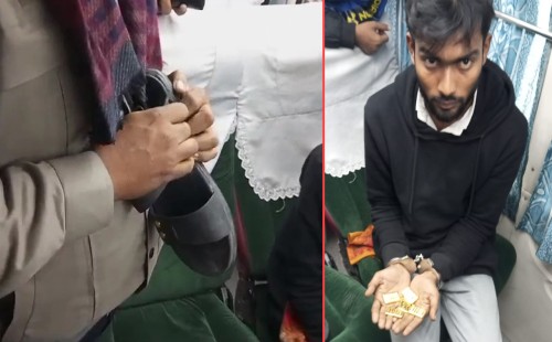 জুতার ভেতর থেকে মিললো ৬২ লাখ টাকার স্বর্ণ 