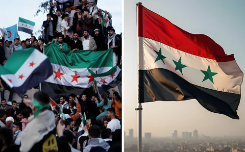 বদলে গেল সিরিয়ার পতাকাও 