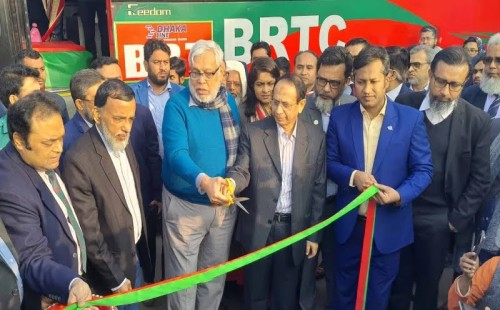 গাজীপুরে বিআরটিসি বাস-কমিউটার ট্রেন সার্ভিস উদ্বোধন 