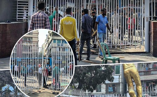 বিপিএলের টিকিট না পেয়ে স্টেডিয়ামের গেট ভাঙচুর দর্শকদের 
