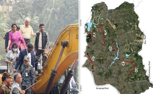 রাজধানীতে ব্লু নেটওয়ার্ক গঠনের যাত্রা শুরু, বাউনিয়া খালের খনন উদ্বোধন 