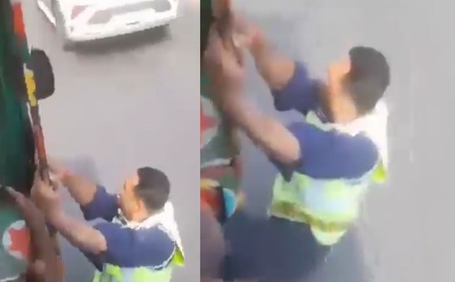 অটোরিকশায় ঝুলিয়ে পুলিশ সদস্যকে টেনেহিঁচড়ে নিয়ে গেলেন চালক 