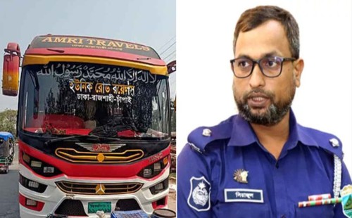 চলন্ত বাসে ডাকাতির ঘটনায় বড়াইগ্রাম থানার ওসি ক্লোজড 