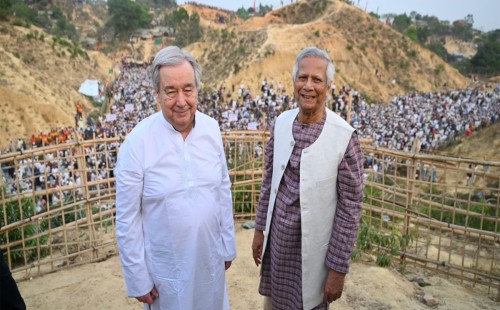 রোহিঙ্গাদের প্রশংসায় ভাসছেন গুতেরেস-ড. ইউনূস 