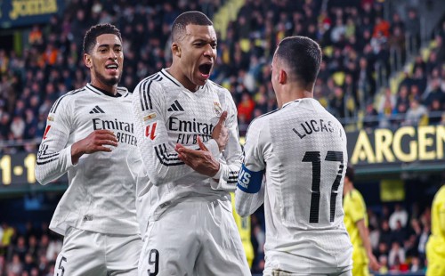 এমবাপ্পের জোড়া গোল, বার্সাকে টপকে শীর্ষে রিয়াল 