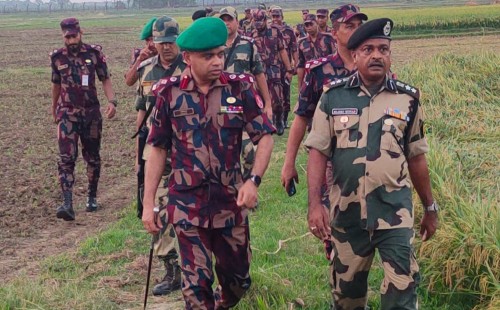মহেশপুর সীমান্তে বিজিবি-বিএসএফ বৈঠক 