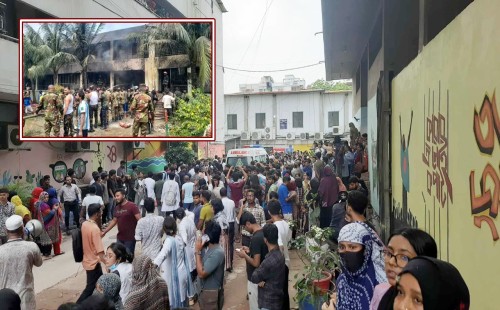 স্কুল ভবনটিতে ক্লাস শেষে কোচিং চলাকালে ছিল ১০০-১৫০ শিক্ষার্থী 