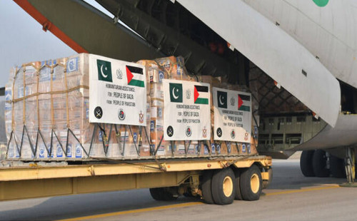 গাজার জন্য আরও ১০০ টন ত্রাণ পাঠাচ্ছে পাকিস্তান 