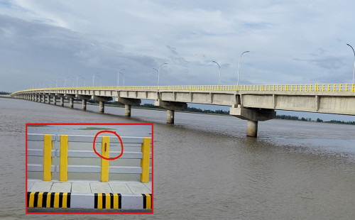 মওলানা ভাসানী সেতুতে এবার রিফ্লেক্টর লাইট চুরি 