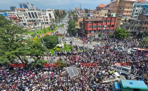 নেপালে দুর্নীতির বিরুদ্ধে বিক্ষোভ 