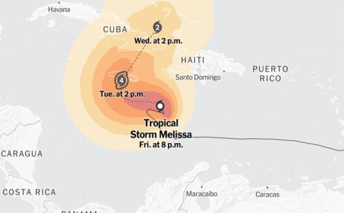 ঘূর্ণিঝড়ে পরিণত হতে পারে ‘মেলিসা’ 