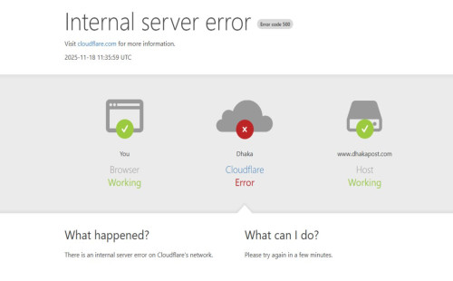 ক্লাউডফ্লেয়ার ডাউন : বাংলাদেশি বিভিন্ন গণমাধ্যমসহ বিশ্বের বহু ওয়েবসাইটে হঠাৎ বিপর্যয় 
