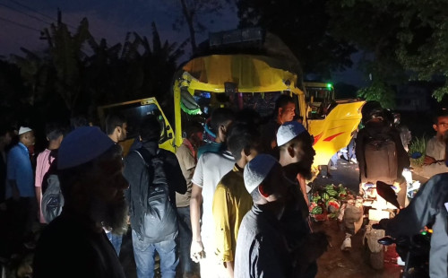 মাদারীপুরে বাস-ট্রাক মুখোমুখি সংঘর্ষ, আহত ১ 